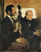 Edgar Degas Artist-s Father and Pagand oil